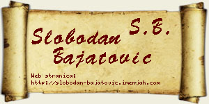 Slobodan Bajatović vizit kartica